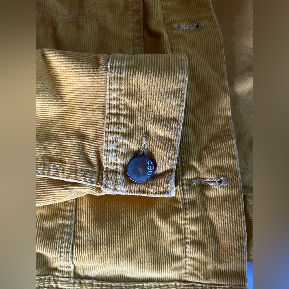Women’s Gap 1969 Yellow Gold moto corduroy jacket coat Size Small Fall - Picture 5 of 7